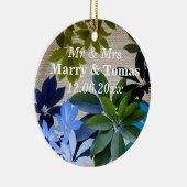 葉、植物芸術日付を保存オーナメント セラミックオーナメント (右)