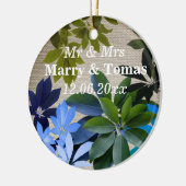 葉、植物芸術日付を保存オーナメント セラミックオーナメント (左)