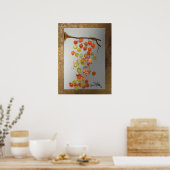 葉-紅葉抽象デザイン ポスター (キッチン)