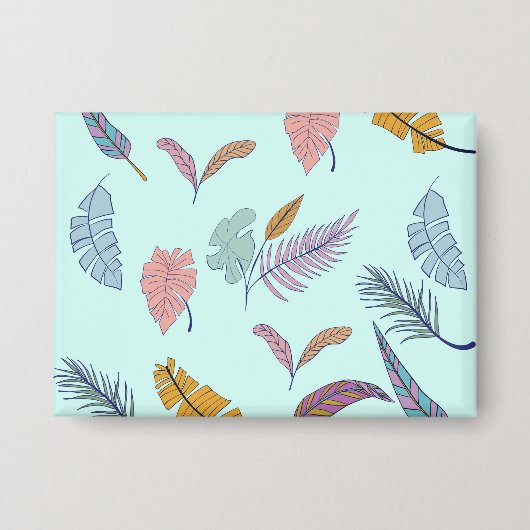 葉 缶バッジ (正面)