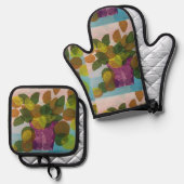 葉 鍋つかみ&鍋敷きセット (正面/裏面)