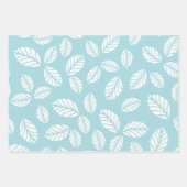 葉(青のラッピング紙) ラッピングペーパーシート (正面3)