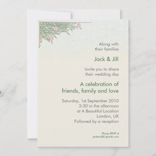 葉 5x7 招待状 (正面)