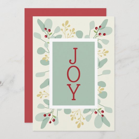 葉Christmas Non Photo シーズンカード (正面/裏面)