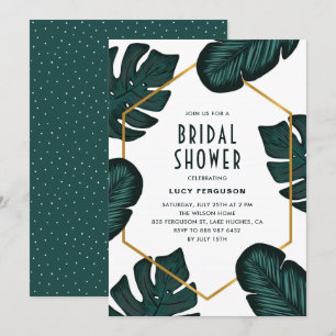 葉Frames Tropical Bridal Shower Invitation 招待状