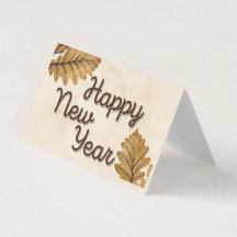 葉Happy New Year Cards 25pk