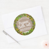 葉Kraftバスソルトオーガニックラベル ラウンドシール (封筒)