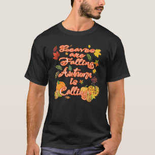 葉Lowing Autumn Calling秋グラフィック&ピロ Tシャツ