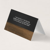 葉Natural Wood Grain Trim Black Mesh 名刺 (裏面)
