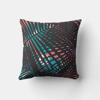 葉Palm Dapraia背景ブルーとピンク クッション