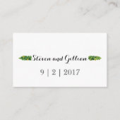 葉RSVPカードまたは日付のメモカードを包んで下さい エンクロージャーカード (裏面)