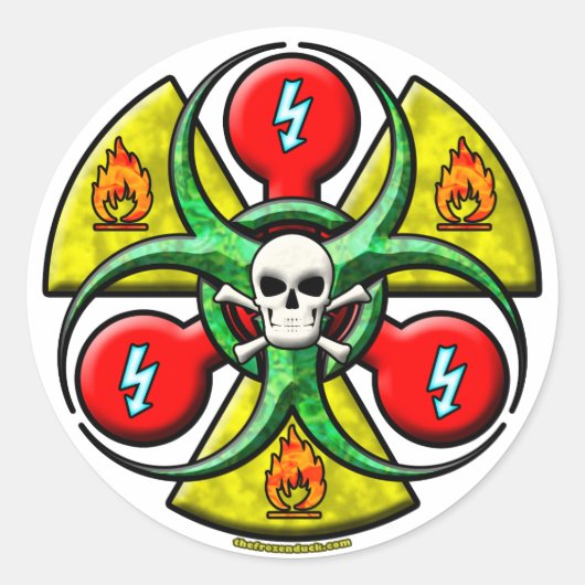 著しい危警告険 ラウンドシール (正面)