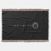 著作権モダンの黒 スローブランケット (正面)