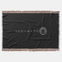 著作権モダンの黒 スローブランケット