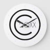 著作権モダン書体 ラージ壁時計 (正面)