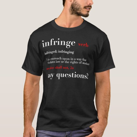 著作権侵害の定義2nd Amenden Constitution Pro Tシャツ (正面)