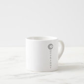 著作権白モダン文字体裁 エスプレッソカップ (正面右)