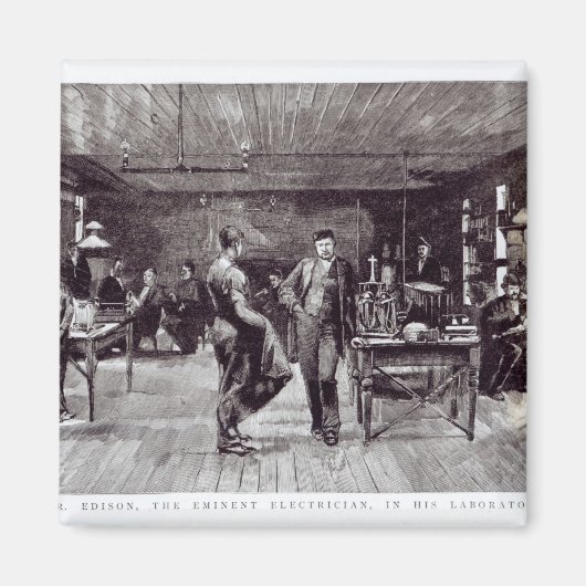 著名な電気技師のエジソン氏 マグネット (正面)