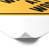 著者労働注意標識 ポスター (角)