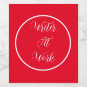 著者著者赤 ワインラベル (シングルラベル)