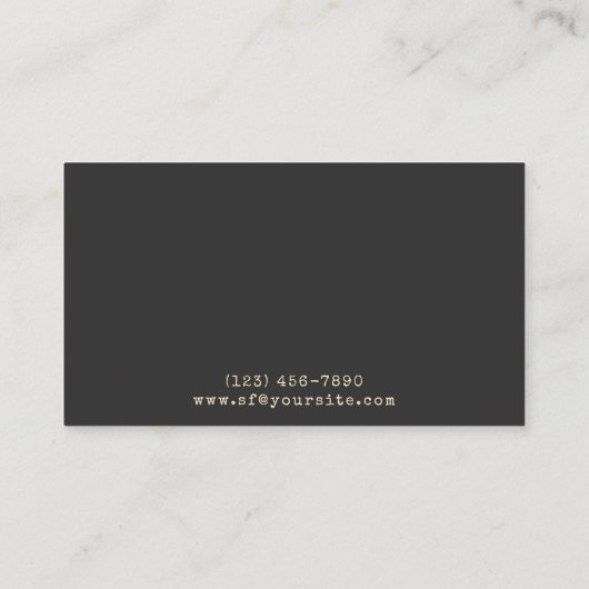 著者記者作家アンティークタイプライター 名刺 (裏面)