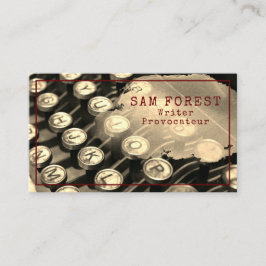 著者記者作家アンティークタイプライター 名刺