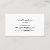 著者詩人ビジネスカード 名刺 (裏面)