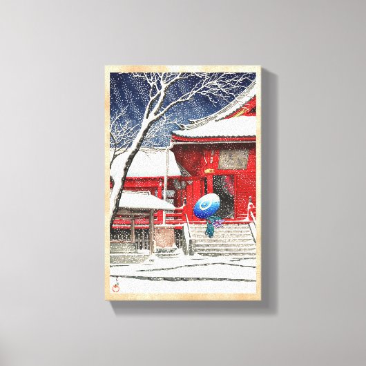 葛西+清澄雪の上野清水堂　版画アート キャンバスプリント (正面)