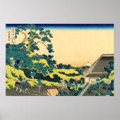 葛飾北斎による1830年「みしま峠より見た富士山」 ポスター (正面)