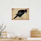 葛飾北斎のクロウ1814 ポスター (キッチン)