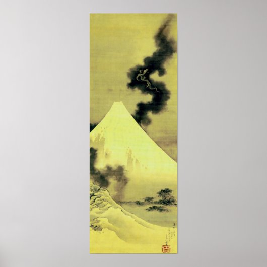 葛飾北斎の富士山と龍 ポスター (正面)