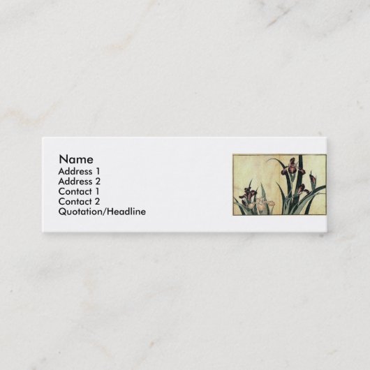 葛飾北斎の浮世絵プリント：アイリス スキニー名刺 (正面)