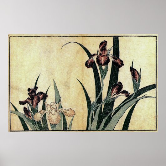 葛飾北斎の浮世絵プリント：アイリス ポスター (正面)