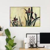 葛飾北斎の浮世絵プリント：アイリス ポスター (ホームオフィス)