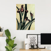 葛飾北斎の浮世絵プリント：アイリス ポスター (ホームオフィス)