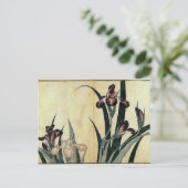 葛飾北斎の浮世絵プリント:アイリス ポストカード (スタンド正面)