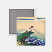 葛飾北斎の甲斐国鍛治川 マグネット (正面/裏面)