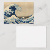 葛飾北斎の神奈川沖波下 ノートカード (正面/裏面)