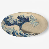 葛飾北斎の神奈川沖波下 ペーパープレート (アングル)