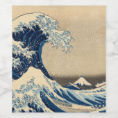 葛飾北斎の神奈川沖波下 ワインラベル (シングルラベル)