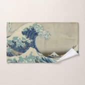 葛飾北斎の神奈川沖浪裏 バスタオルセット (ハンドタオル)