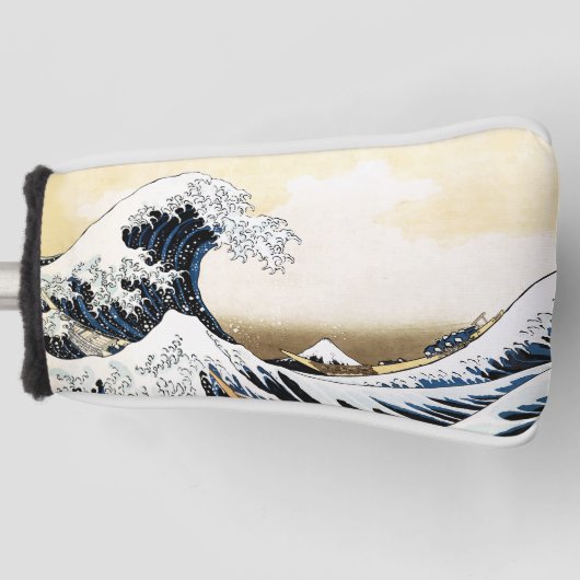 葛飾北斎の神奈川沖浪裏 日本美術 ゴルフヘッドカバー (正面)