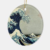 葛飾北斎の素晴らし神奈川沖の波 セラミックオーナメント (左)