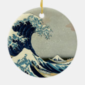 葛飾北斎の素晴らし神奈川沖の波 セラミックオーナメント (裏面)
