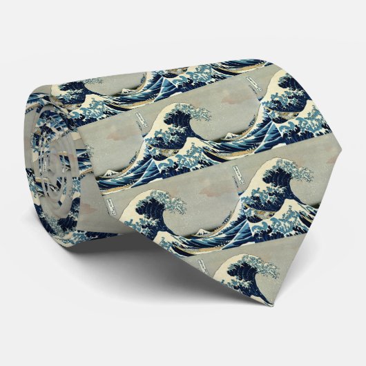 葛飾北斎の素晴らし神奈川沖の波 ネクタイ (ロール)