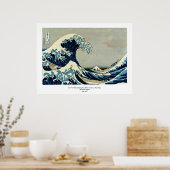 葛飾北斎の素晴らし神奈川沖の波 ポスター (キッチン)