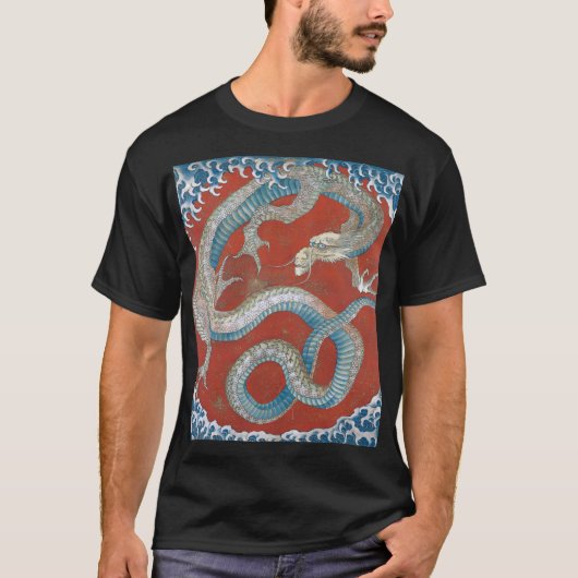 葛飾北斎の龍 Tシャツ (正面)