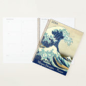 葛飾北斎の「神奈川沖浪裏」をデザインに採用したカスタムテキスト対応商品 プランナー手帳 (ディスプレー)