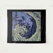 葛飾北斎フェメンネ波 タペストリー (正面(横))