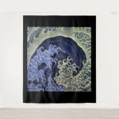 葛飾北斎フェメンネ波 タペストリー (正面)